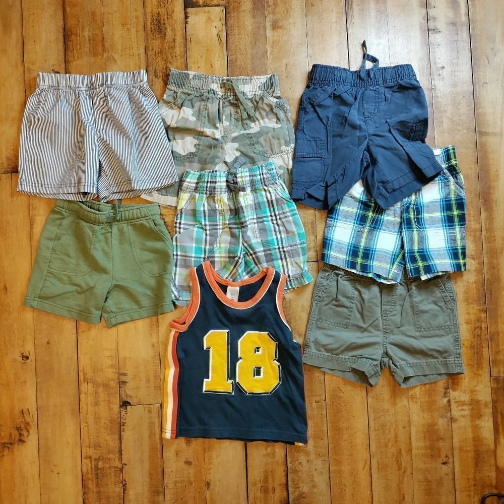 Jumping Beans 2T shorts bundle summer bundle camo plaid cotton ll bean cotton